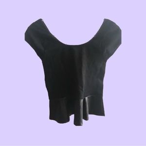 COPY - BEBE Black Peplum Top Size Medium